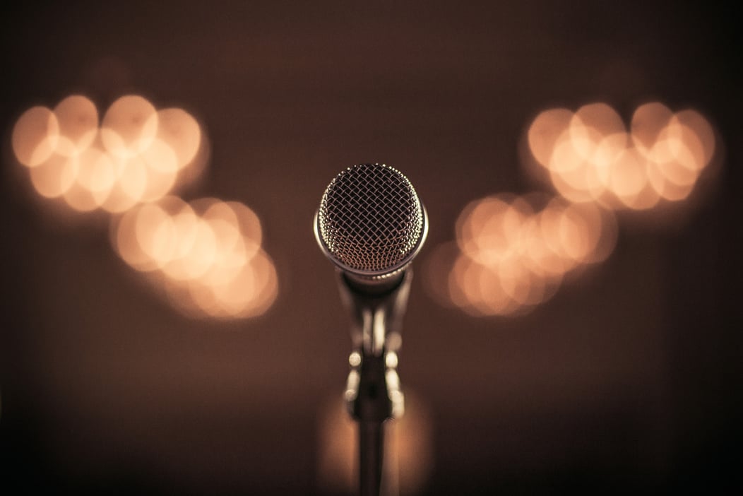 Microphone With Bright Lights